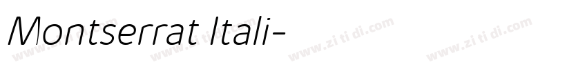 Montserrat Itali字体转换